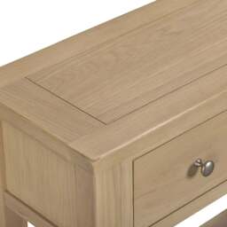 Tetbury Console Table With Shelf in Natural Oak - thumbnail 4