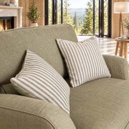 Eastbourne Snuggler in Olive with Olive Stripe Cushions - thumbnail 6