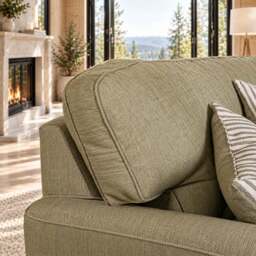 Eastbourne Snuggler in Olive with Olive Stripe Cushions - thumbnail 5