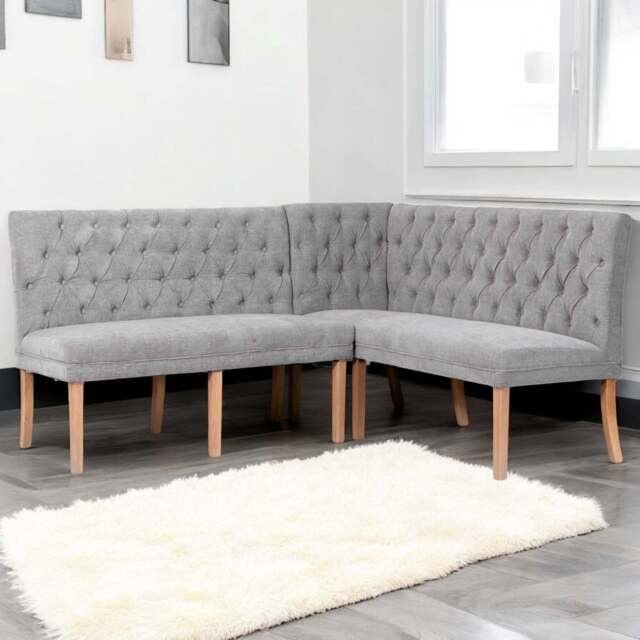 Boston Corner Bench in Grey (Left Hand Facing) - image 1
