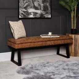 Industrial Bench No Back 138cm - Tan - thumbnail 2