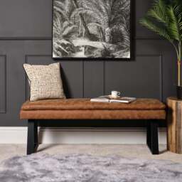 Industrial Bench No Back 138cm - Tan - thumbnail 1