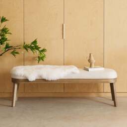Hampton Dining Bench - Beige - thumbnail 3