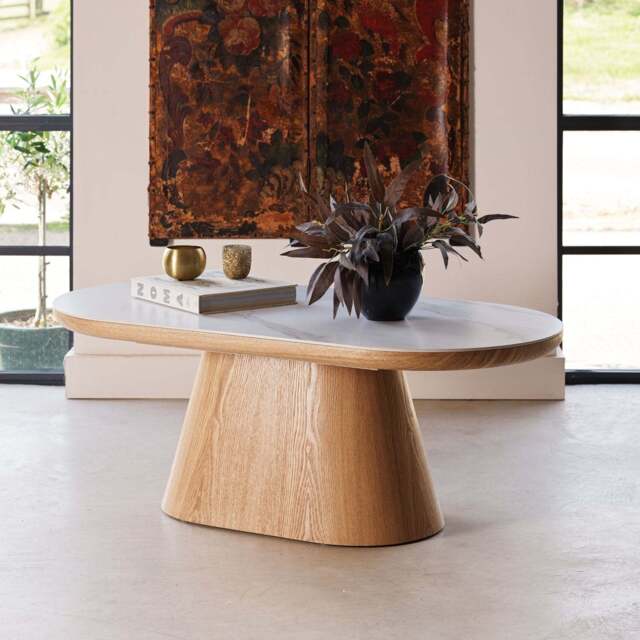 Sutton Oval Coffee Table in Ash - image 1