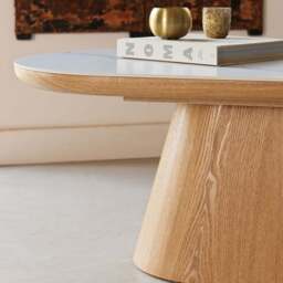 Sutton Oval Coffee Table in Ash - thumbnail 4