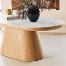 Sutton Oval Coffee Table in Ash - thumbnail 5