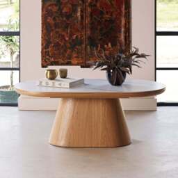 Sutton Oval Coffee Table in Ash - thumbnail 6