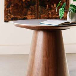 Sutton Round Lamp Table in Walnut - thumbnail 2