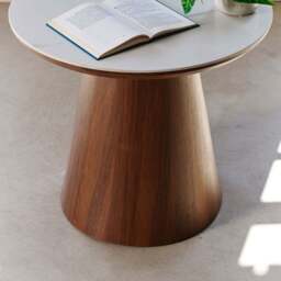 Sutton Round Lamp Table in Walnut - thumbnail 4