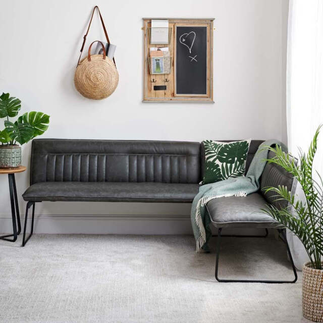 Hardy Corner Bench - Grey (Left Hand Facing) - image 1