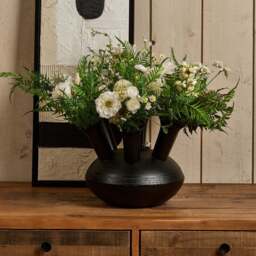 Aluminium Dome Vase in Matt Black Finish - Small - thumbnail 1