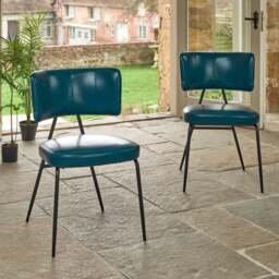 Admiral Dark Blue Dining Chair (Set of 2) - thumbnail 1