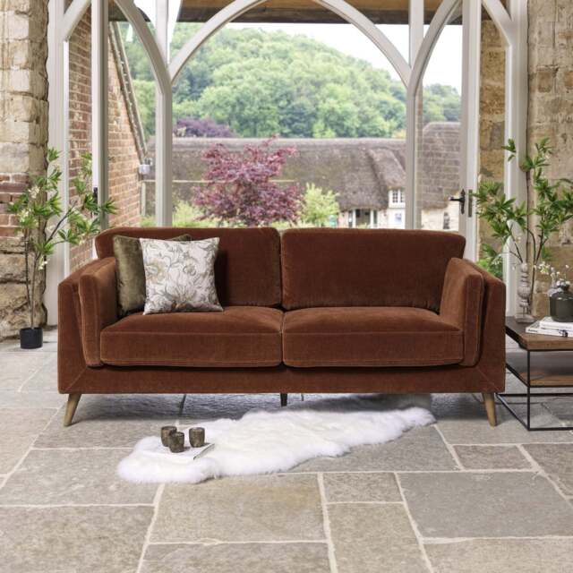 Harris 3 Seater Sofa in Rust - image 1