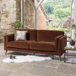 Harris 3 Seater Sofa in Rust - thumbnail 2