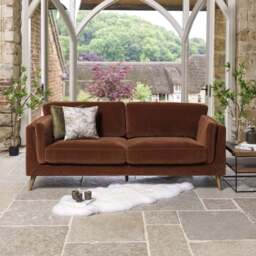 Harris 3 Seater Sofa in Rust - thumbnail 1