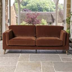 Harris 3 Seater Sofa in Rust - thumbnail 3