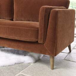 Harris 3 Seater Sofa in Rust - thumbnail 5