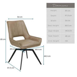 Lily Mushroom Brown Dining Chair - thumbnail 6