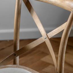 Cafe Chair Washed Oak Linen (Set of 2) - thumbnail 2