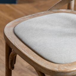 Cafe Chair Washed Oak Linen (Set of 2) - thumbnail 3