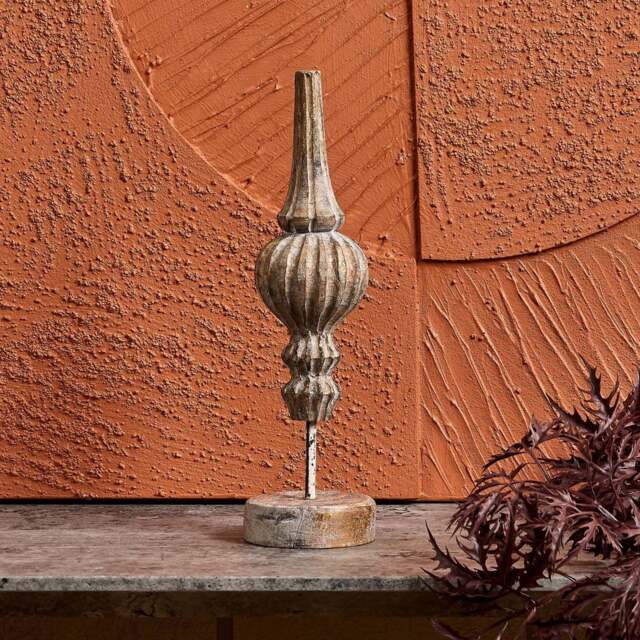 Conical Wooden Trophy Ornament - Vintage Gold - image 1