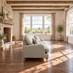 Eastbourne 3 Seater Sofa in Olive Stripe with Olive Stripe Cushions - thumbnail 3