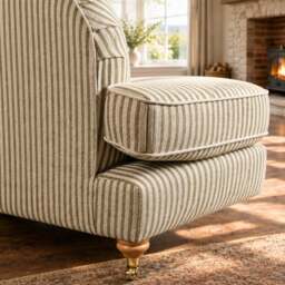 Eastbourne 3 Seater Sofa in Olive Stripe with Olive Stripe Cushions - thumbnail 5