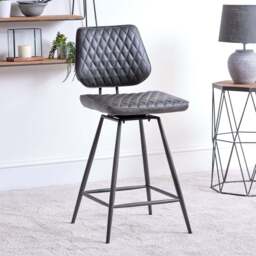 Digby Bar Stool - Grey - thumbnail 1