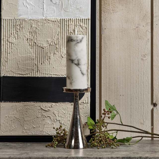 Conical Candle Stand in Nickel - Small - image 1