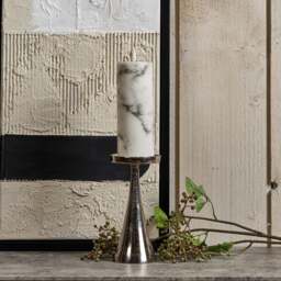Conical Candle Stand in Nickel - Small - thumbnail 1