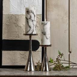 Conical Candle Stand in Nickel - Small - thumbnail 2