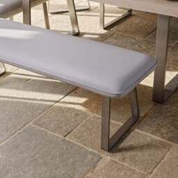 Neptune 180cm Dining Table with RHF Corner Bench & 160cm Low Bench - Misty - thumbnail 4