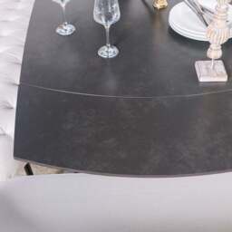 Saturn Dark Grey Motion Table with LHF Frampton Corner Bench & Low Bench - White - thumbnail 4