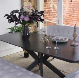 Saturn Dark Grey Motion Table with LHF Frampton Corner Bench & Low Bench - White - thumbnail 6