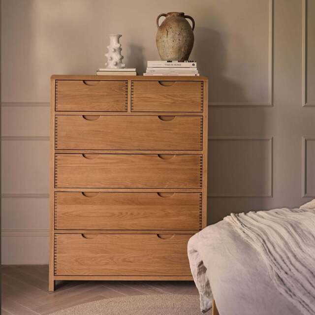 Ercol 1363 Bosco 6 Drawer Tall Wide Chest - image 1