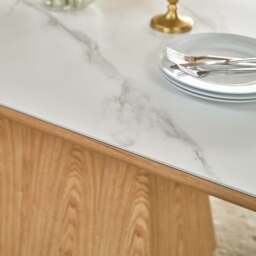 Sutton 160cm Dining Table - Ash with Frampton Corner Bench RHF & 2x Frampton Chairs in Anthracite - thumbnail 3