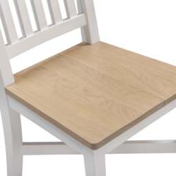 Tetbury Dining Chair With Wooden Seat in Painted / Oak - thumbnail 2