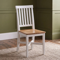 Tetbury Dining Chair With Wooden Seat in Painted / Oak - thumbnail 1