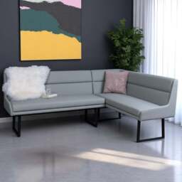 Jupiter Corner Bench in Light Grey LHF - thumbnail 1