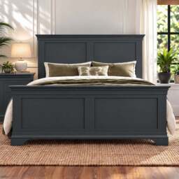 Provence King size Bedframe in Black - thumbnail 1