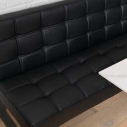 Saturn 135cm Dining Table White & Rubix Corner Bench With Low Bench in Black - thumbnail 4