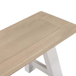 Tetbury Trestle Bench in Painted / Oak - thumbnail 5