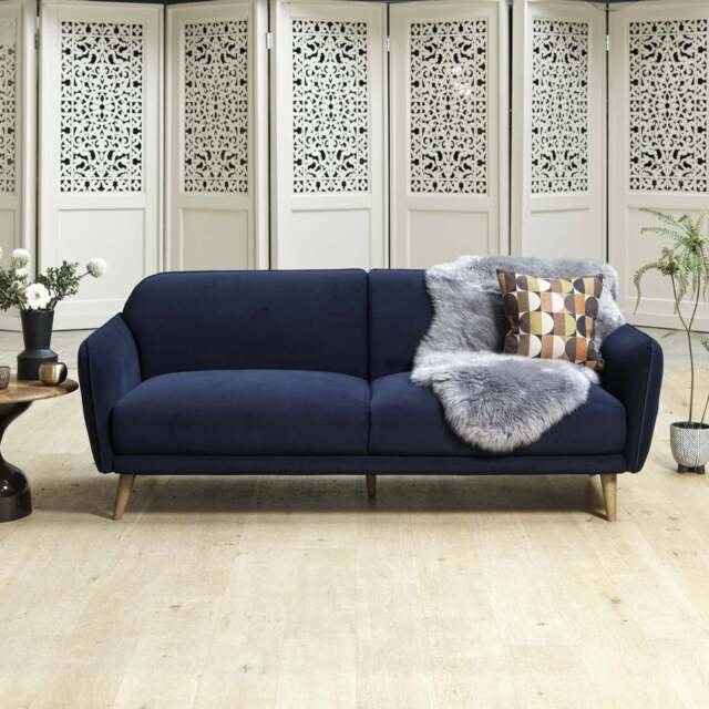 Tamar 3 Seater Sofa in Dark Blue - image 1