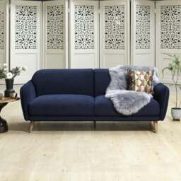 Tamar 3 Seater Sofa in Dark Blue - thumbnail 1