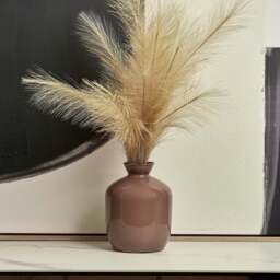 Round Glass Vase in Misty Rose - Large - thumbnail 1