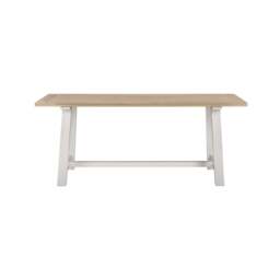 Tetbury Trestle Dining Table in Painted / Oak - thumbnail 2
