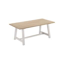 Tetbury Trestle Dining Table in Painted / Oak - thumbnail 3