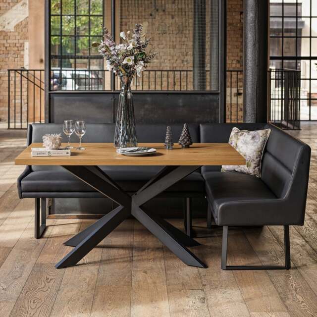 Jupiter Smoked Oak Dining Table 150cm - image 1