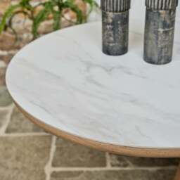 Sutton 200cm Dining Table - Ash with Frampton Corner Bench RHF & Flat Bench in White - thumbnail 6