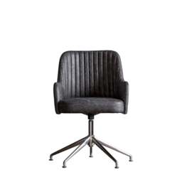 Curie Swivel Chair Antique Ebony - thumbnail 4